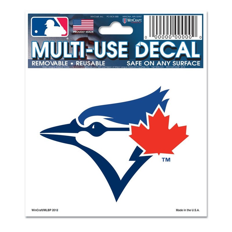 Wincraft MLB Toronto Blue Jays 84467012 Multi-Use Decal, 3"" x 4""